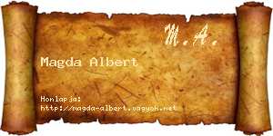 Magda Albert névjegykártya