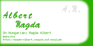 albert magda business card